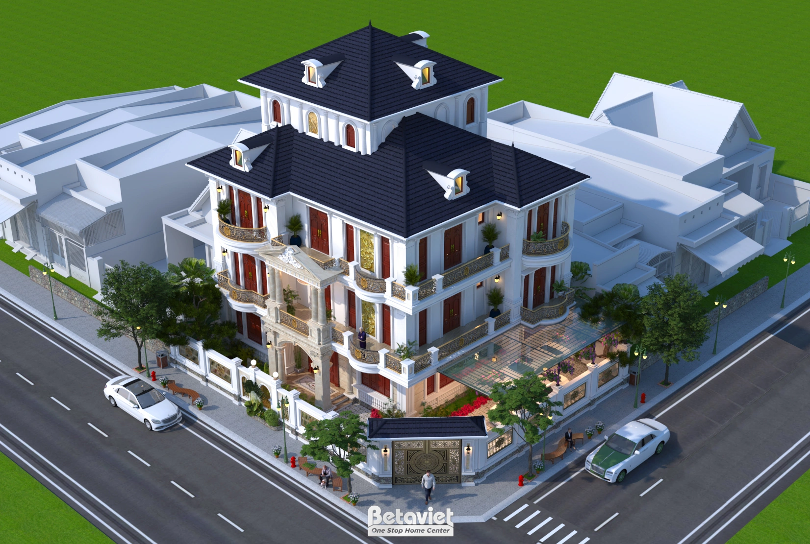Mẫu biệt thự 2 tầng phong cách tân cổ điển tại Bắc Ninh