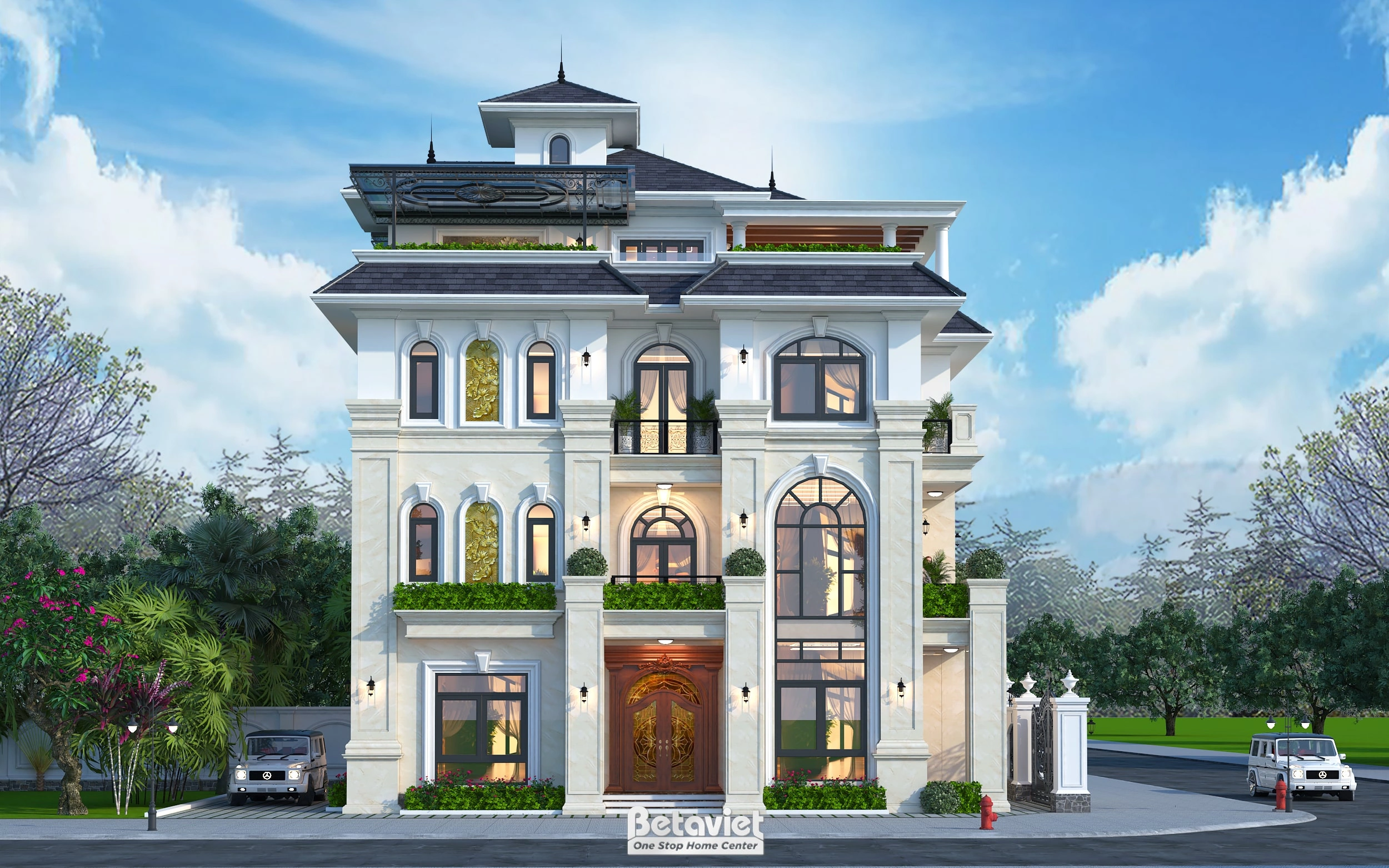 kiến trúc tòa nhà văn phòng tân cổ điển tại Hà Nội