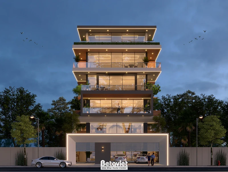 Biệt thự 1000m2 phong cách hiện đại 6 tầng tại Nam Định KT23382