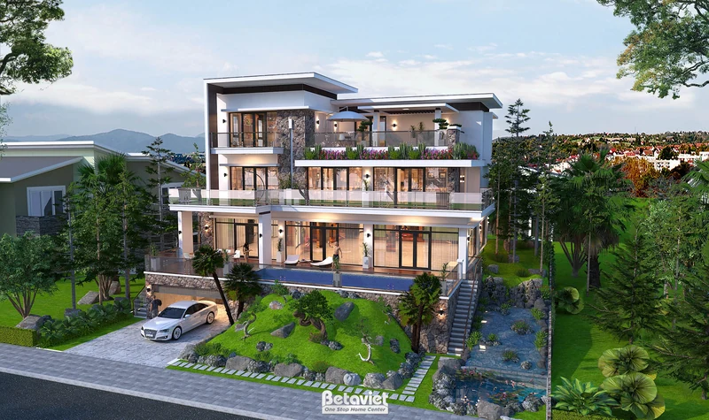 nhà phố 3 tầng phong cách hiện đại tại Hưng Yên