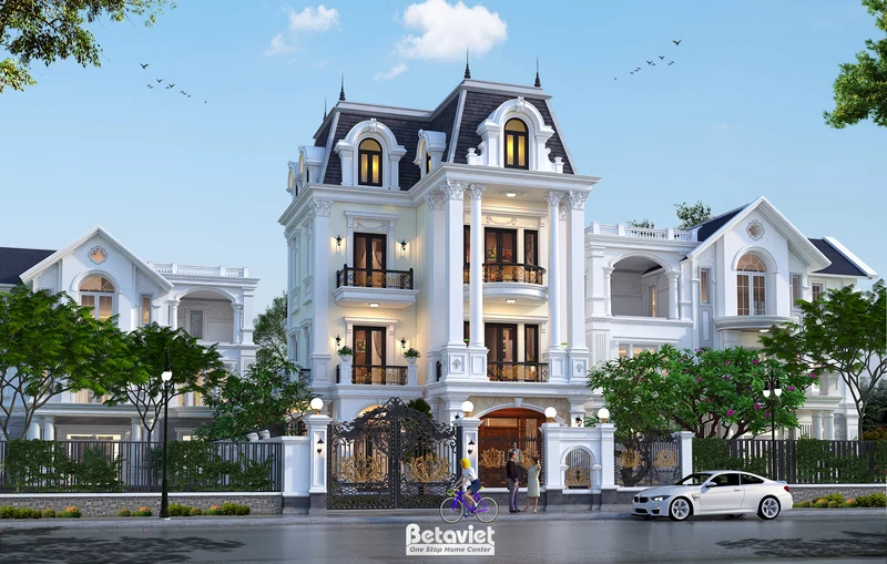 biệt thự 3 tầng phong cách tân cổ điển tại Hà Nội