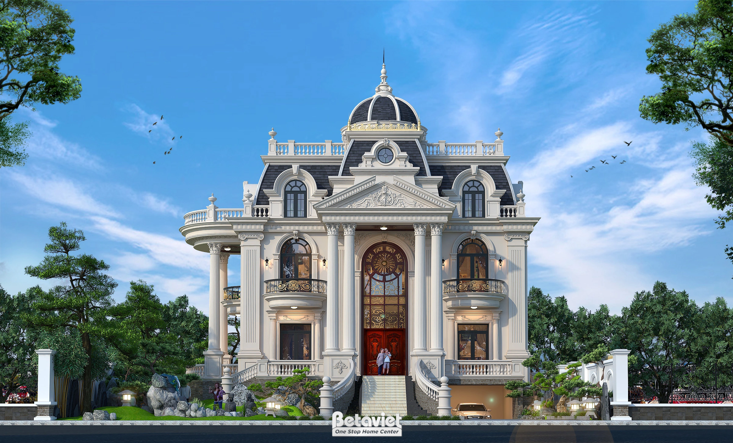 nhà phố kết hợp kinh doanh phong cách tân cổ điển tại Hà Tĩnh