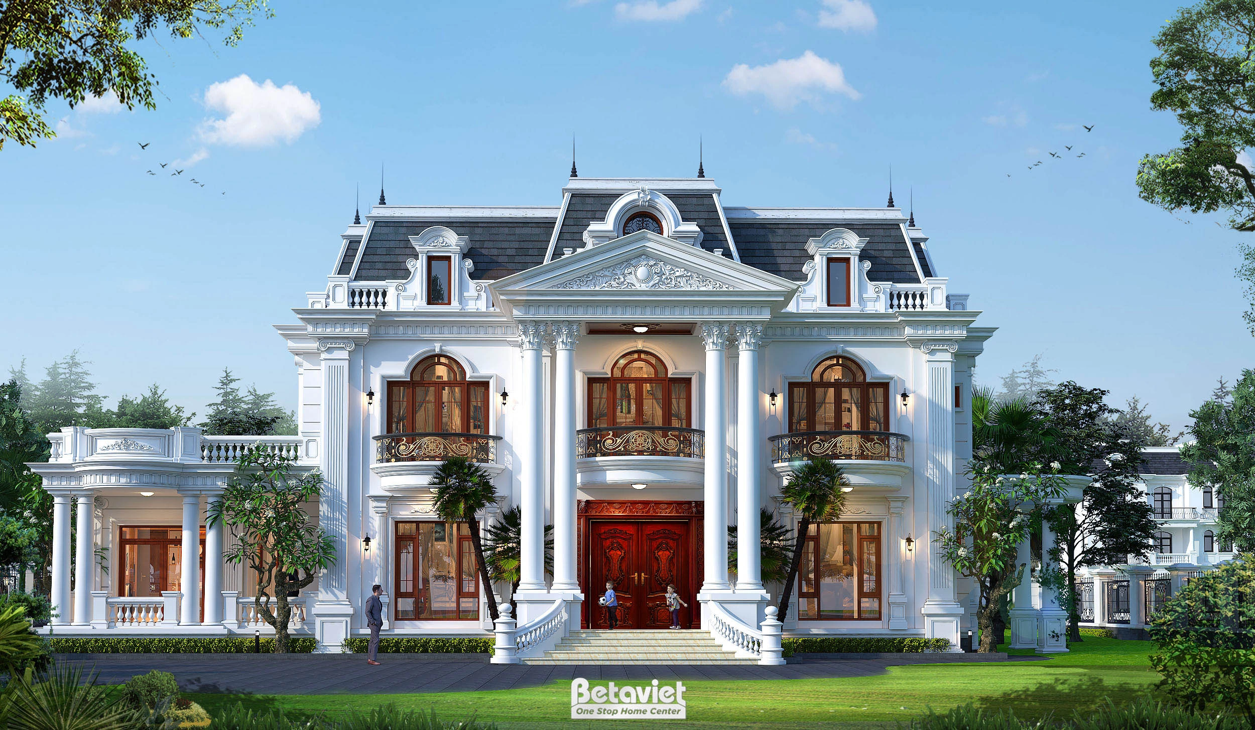 biệt thự 2 tầng phong cách Địa Trung Hải tại Phú Thọ