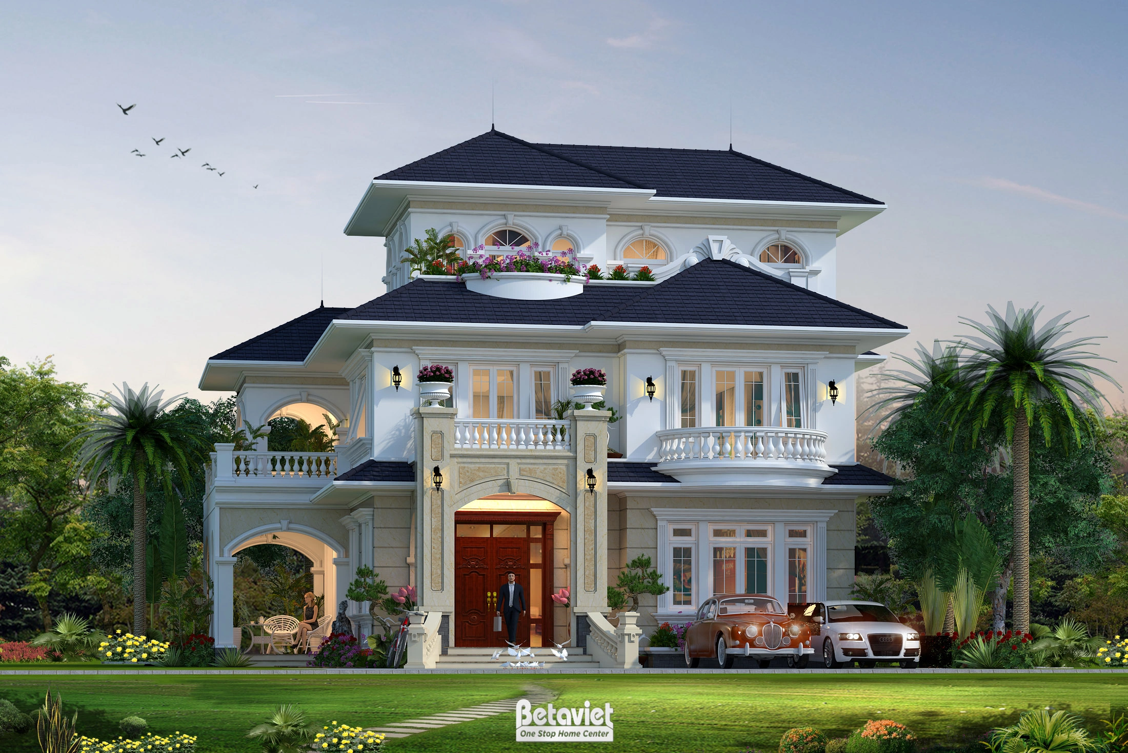 Mẫu thiết kế nhà phố kết hợp kinh doanh phong cách tân cổ điển tại Cà Mau