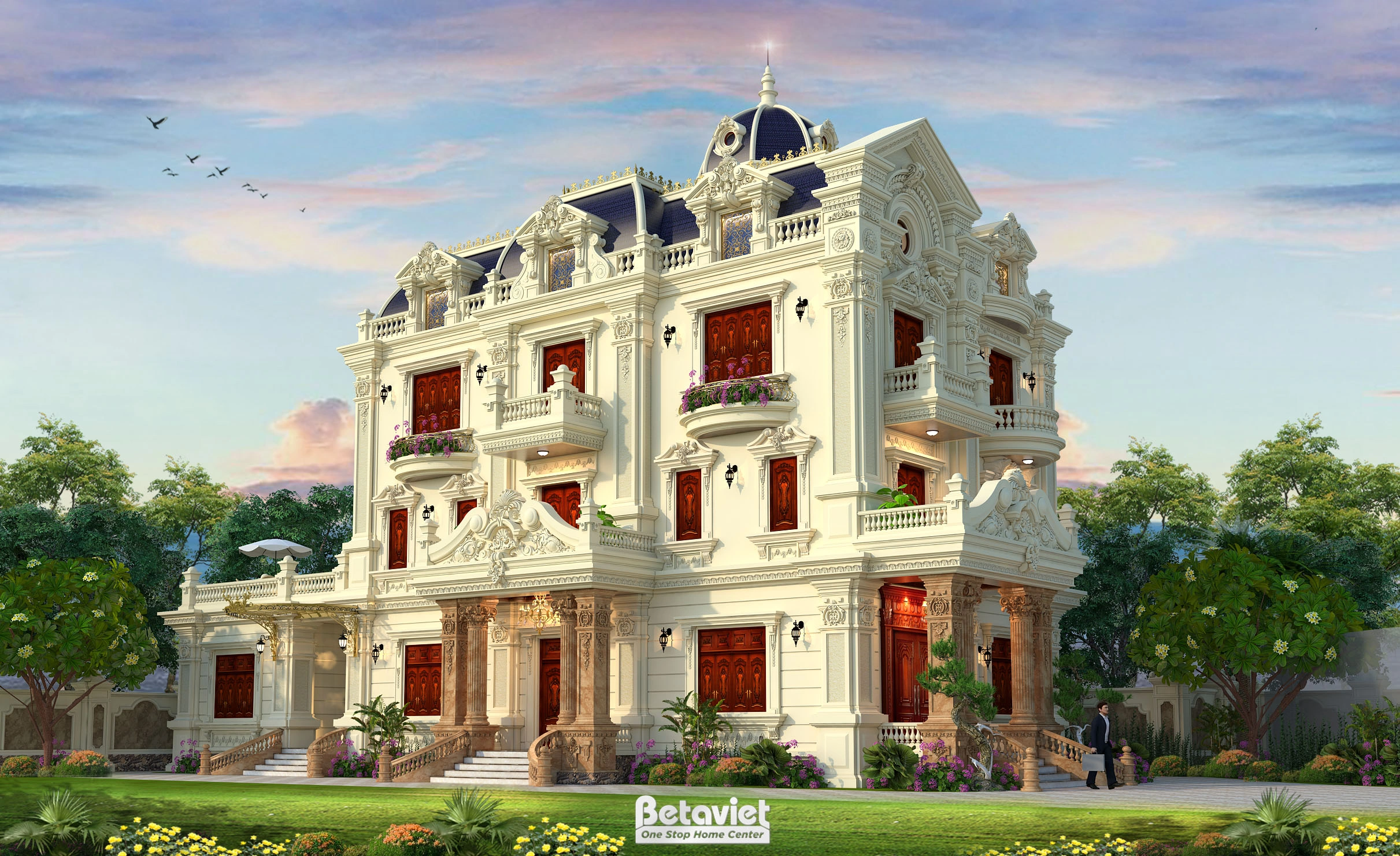 biệt thự 4 tầng