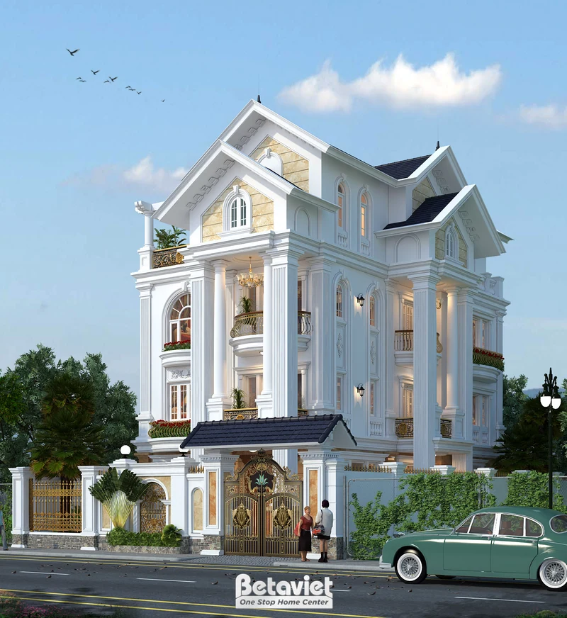 Mẫu thiết kế nhà phố kết hợp kinh doanh phong cách tân cổ điển tại Cà Mau