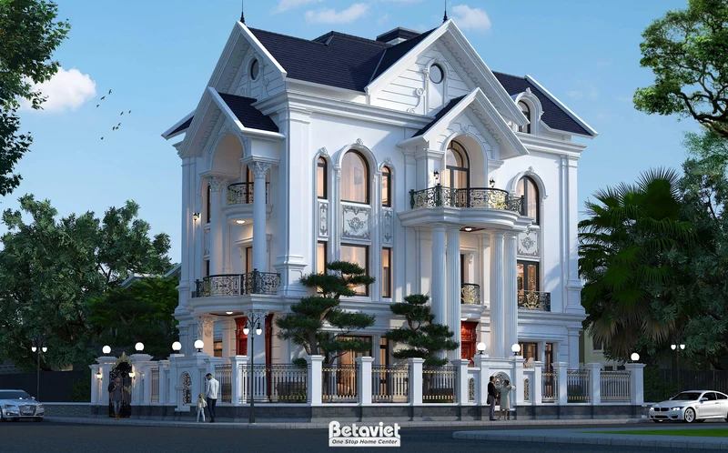Mẫu thiết kế biệt thự 5 tầng tân cổ điển tại Ninh Bình