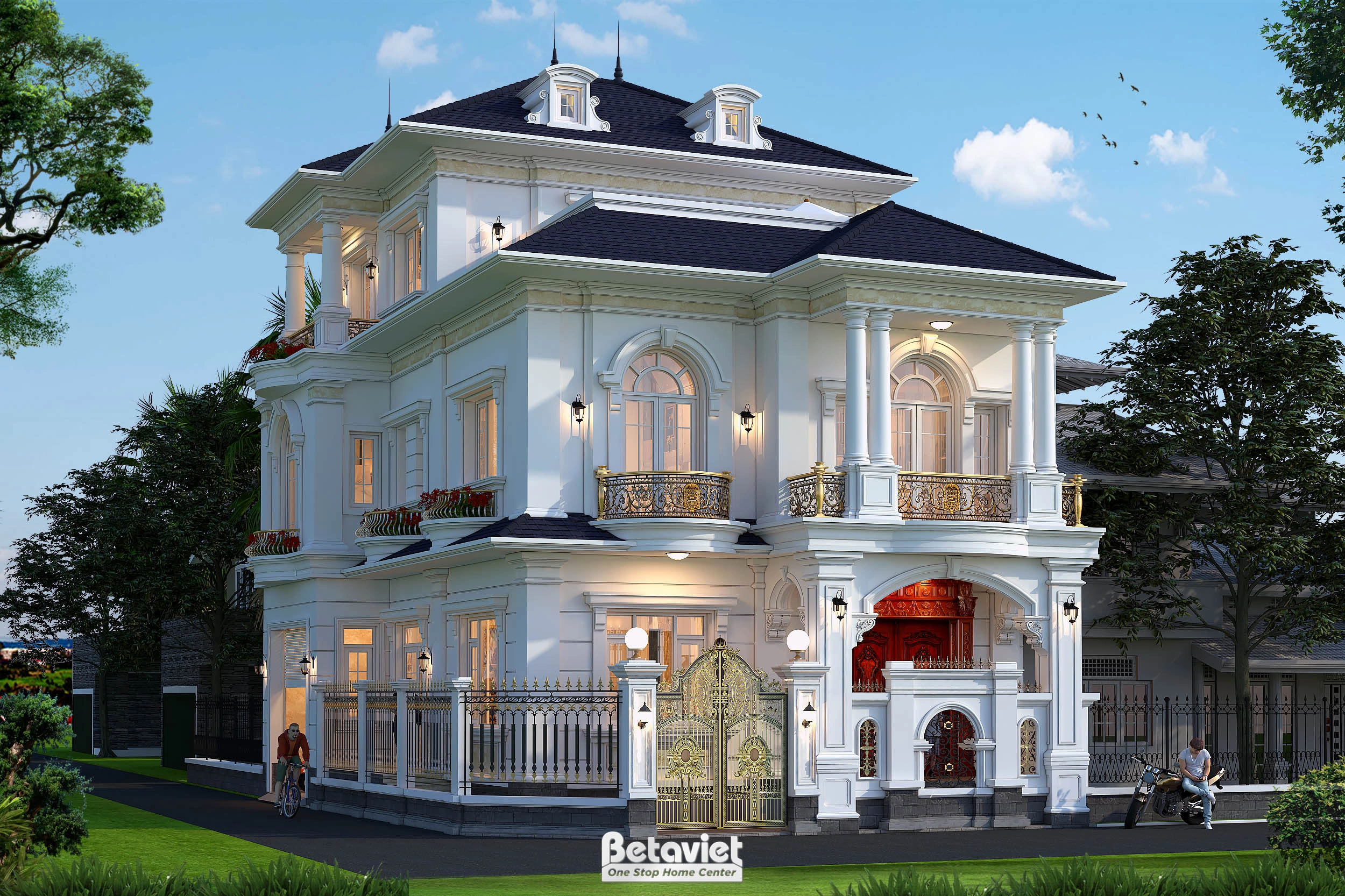 dinh thự phong cách tân cổ điển tại Hà Nội