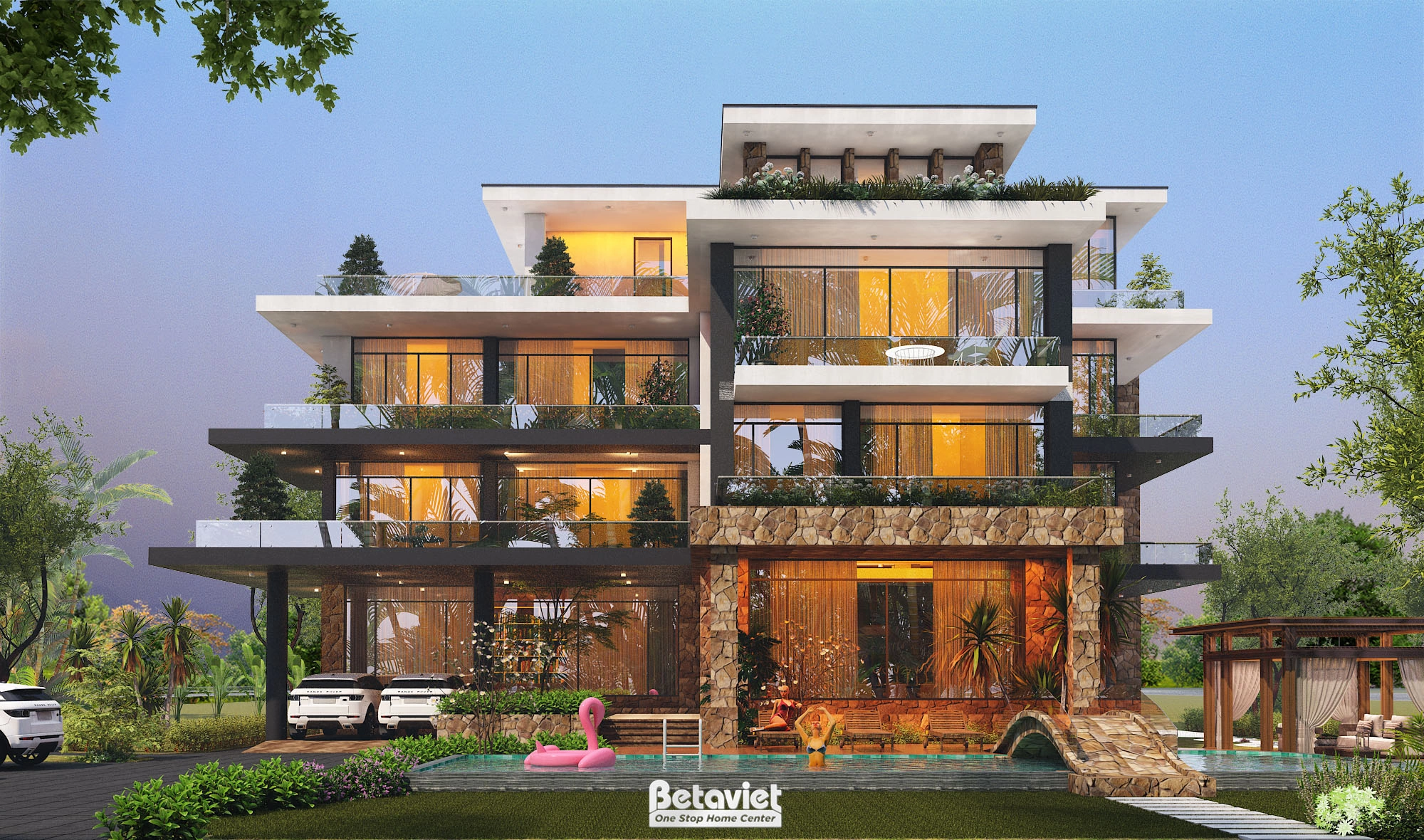 biệt thự 2 tầng