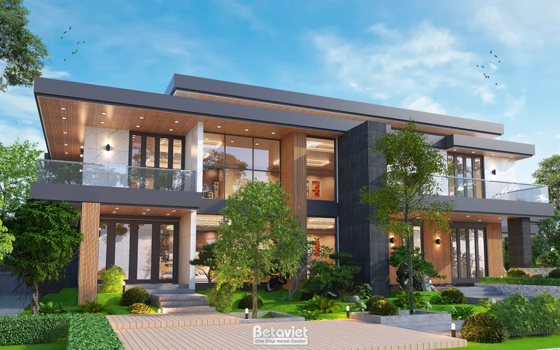 Thiết kế biệt thự hiện đại 2 tầng 800m2 tại Hà Nội KT23361