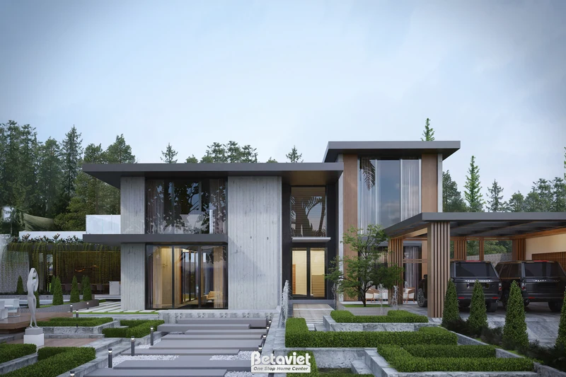nhà phố 3 tầng phong cách hiện đại tại Thái Nguyên
