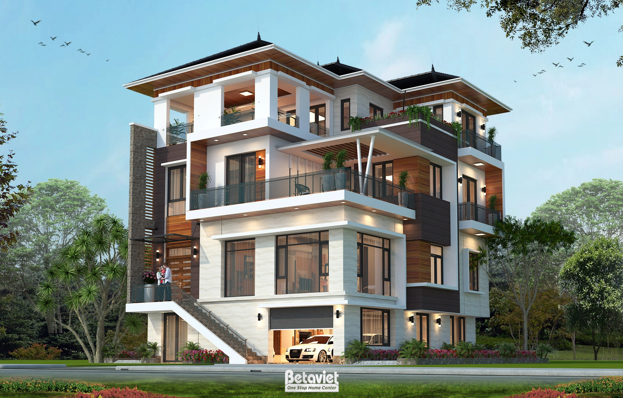 khách sạn hiện đại 7 tầng phong cách hiện đại tại Hà Nội