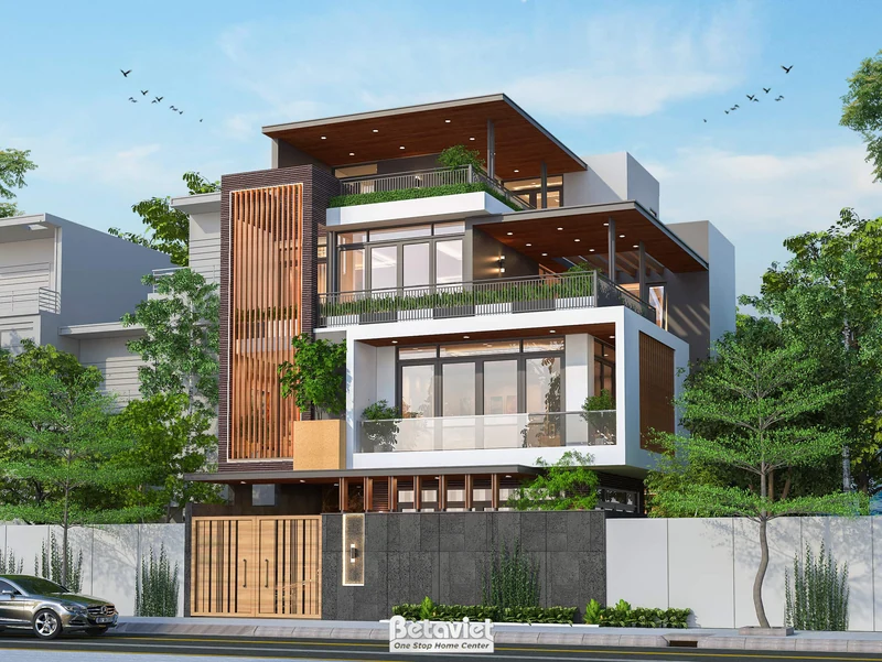 Thiết kế biệt thự hiện đại 4 tầng 800m2 tại Hà Nội KT23380