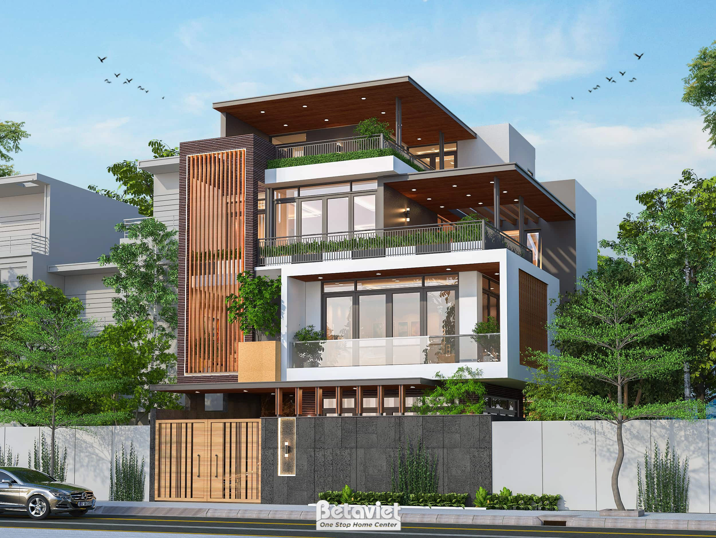 Mẫu thiết kế biệt thự 3 tầng phong cách Tân cổ điển tại Hà Nội