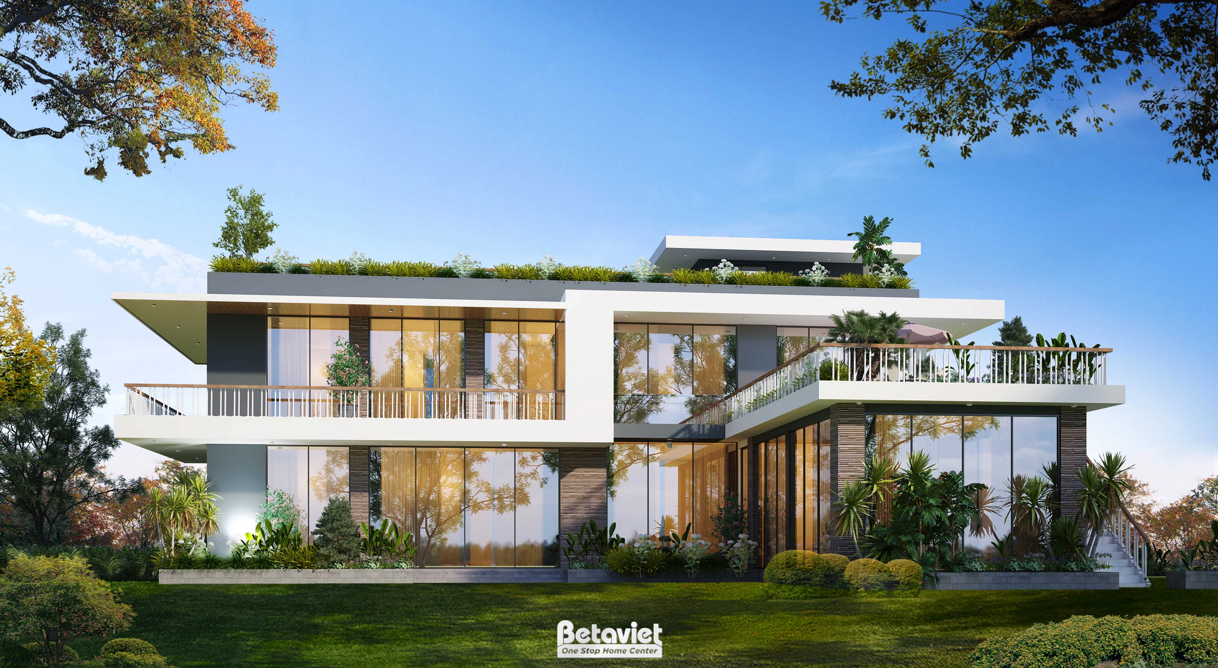 biệt thự 3 tầng phong cách tân cổ điển tại Nghệ An