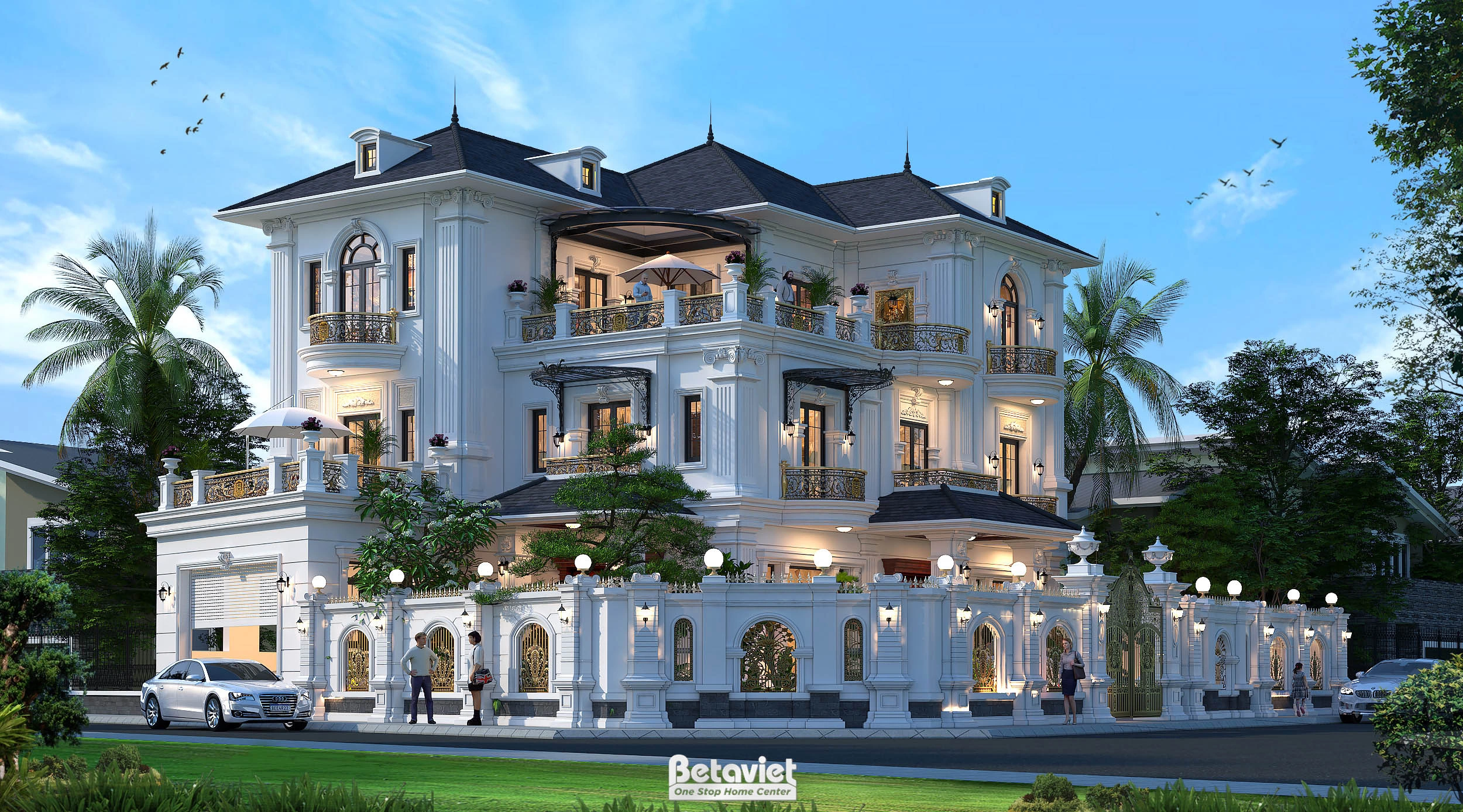 biệt thự nhà phố 5 tầng tân cổ điển tại Hưng Yên