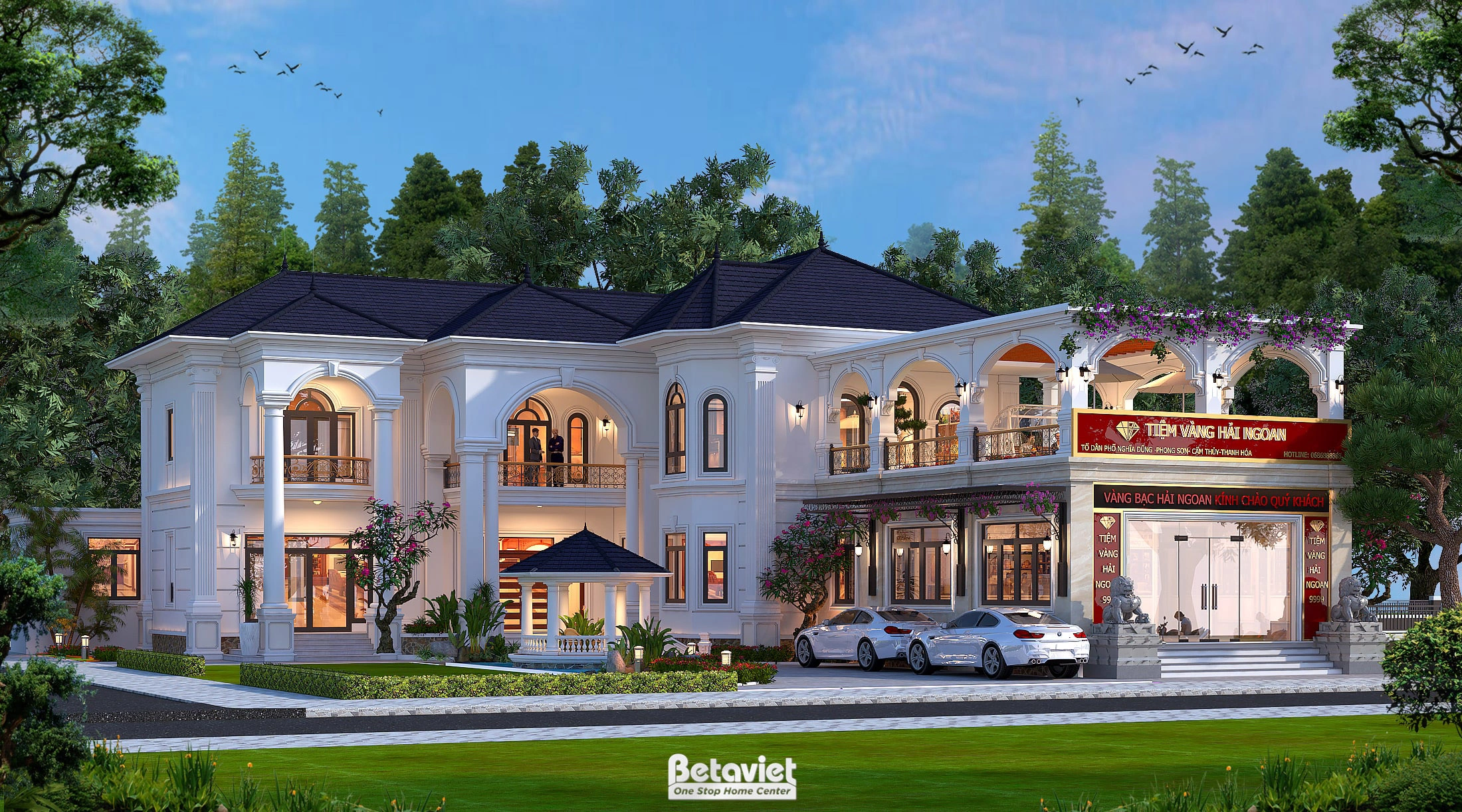 biệt thự 3 tầng tân cổ điển tại Hải Phòng