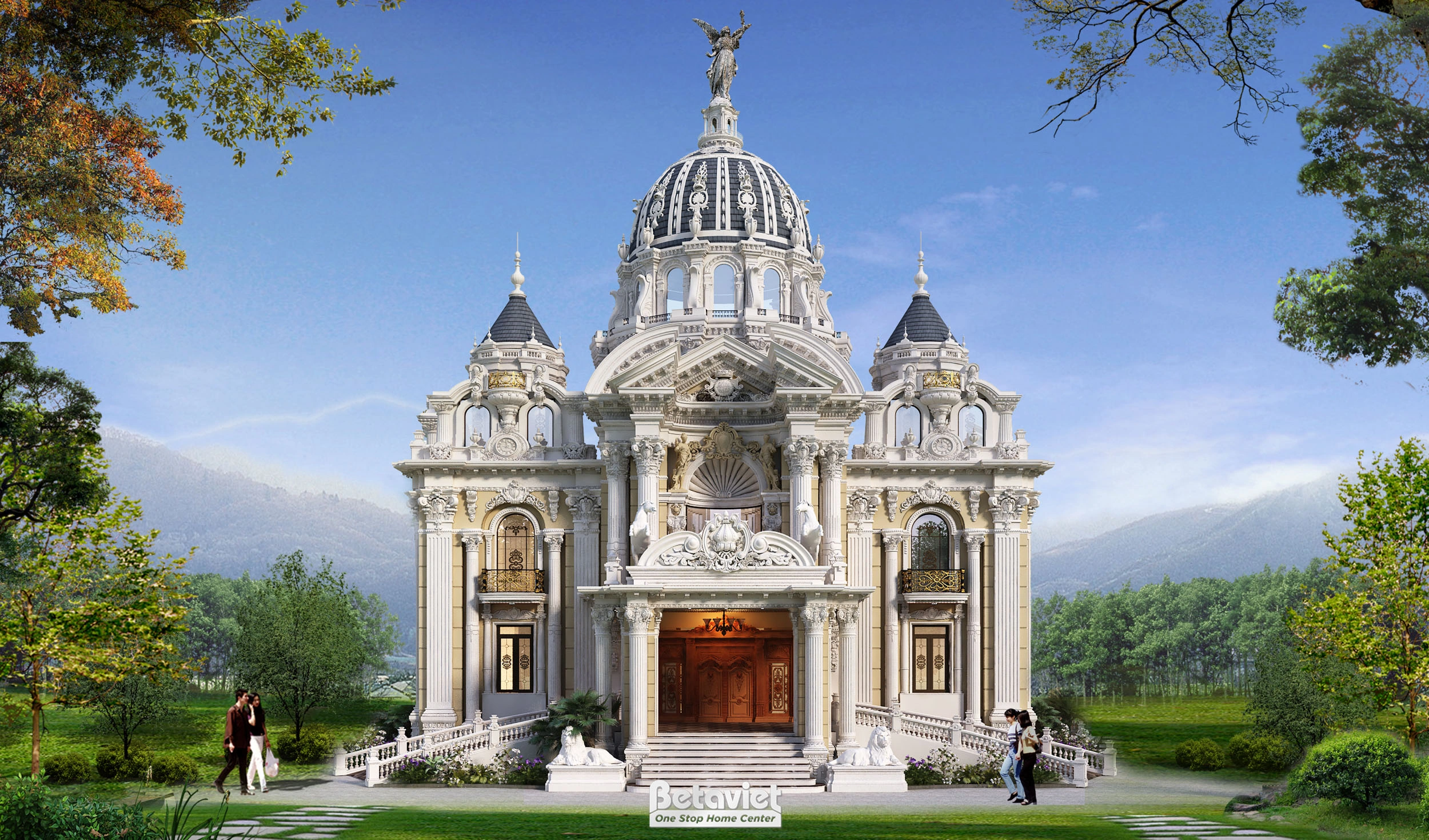 nhà phố 3 tầng phong cách tân cổ điển tại Hưng Yên