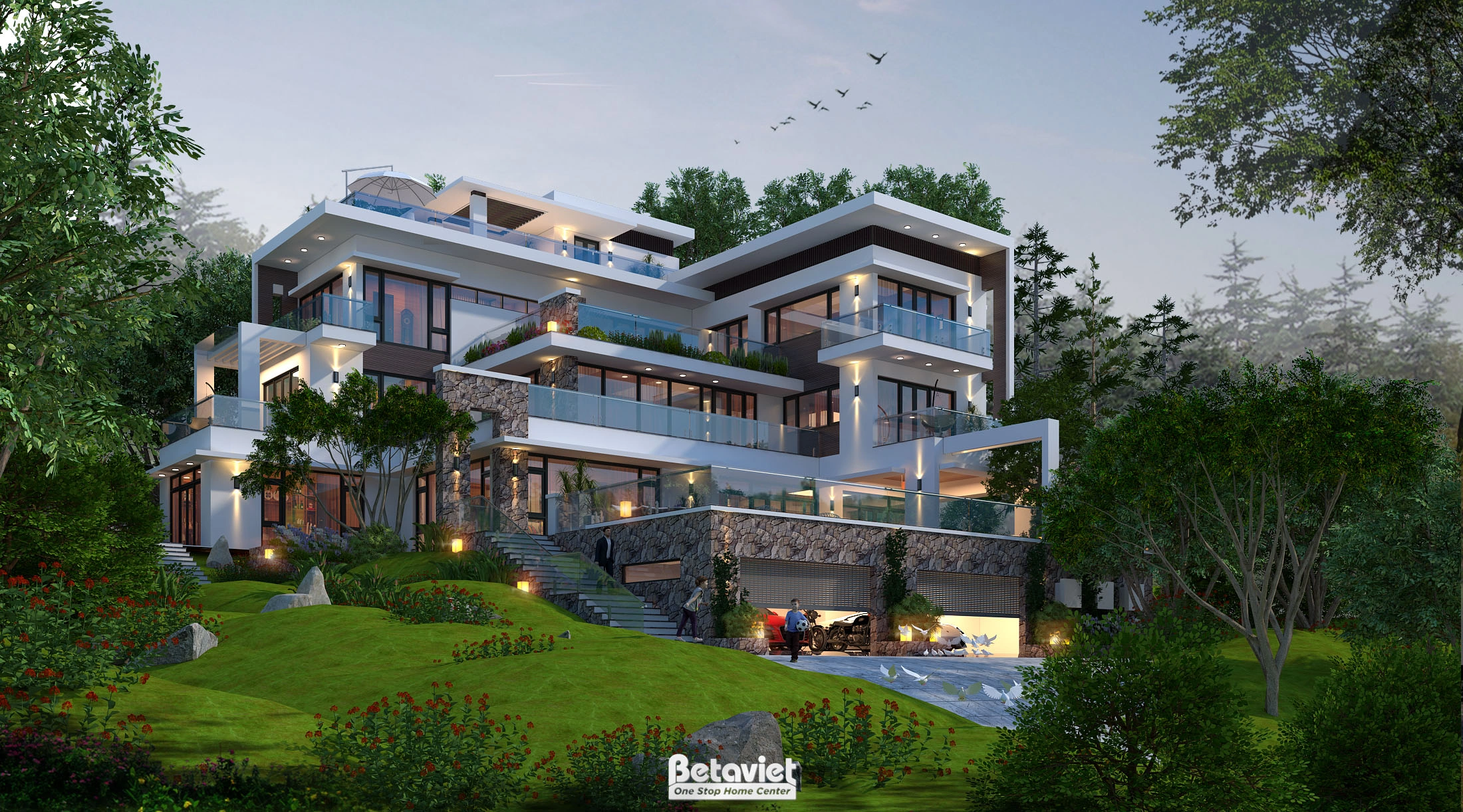 biệt thự 2 tầng