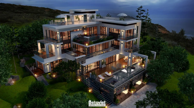 Mẫu biệt thự phong cách tân cổ điển 5 tầng tại Ninh Bình KT24771