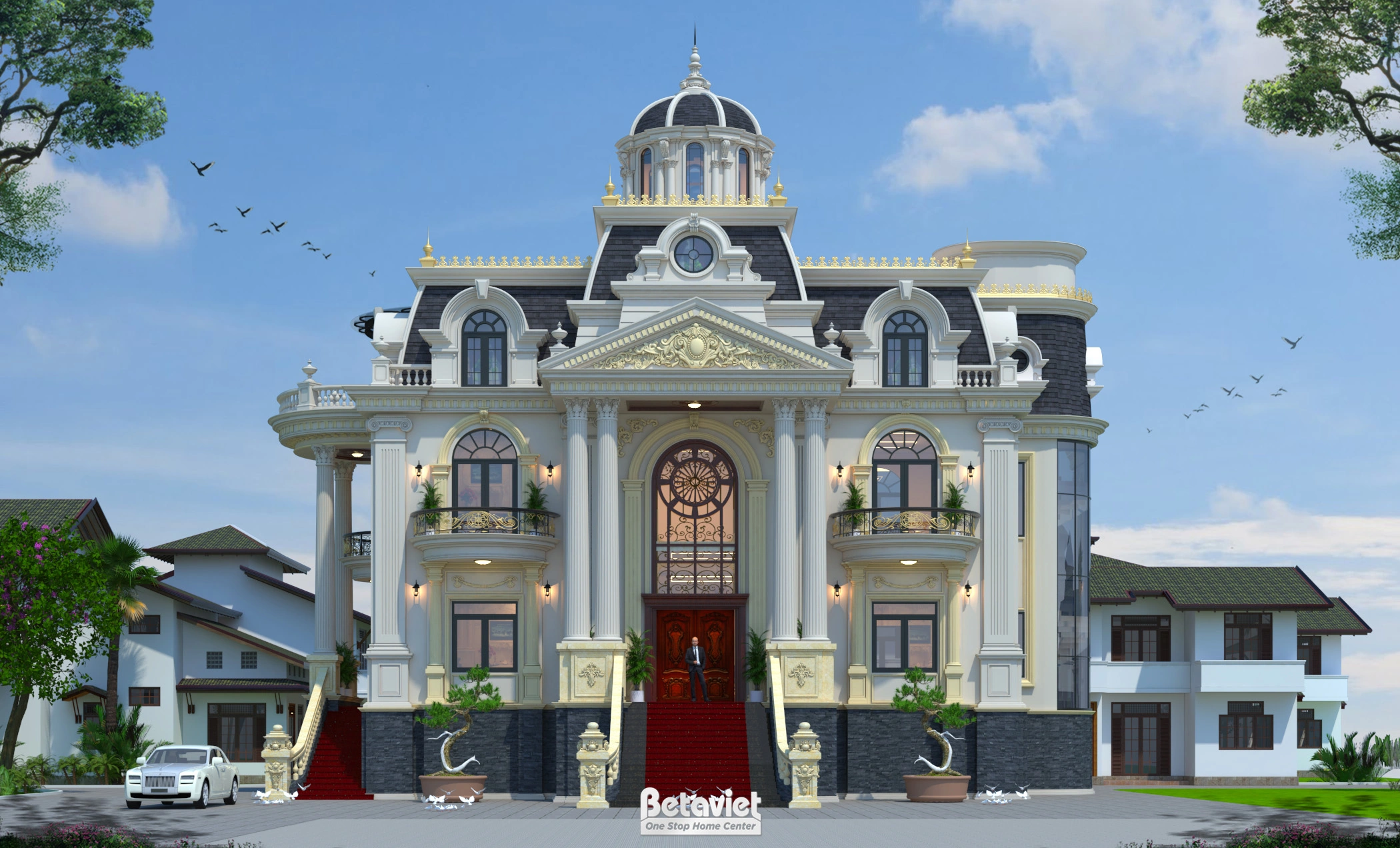 dinh thự phong 4 tầng phong cách tân cổ điển  tại Đắk Lắk