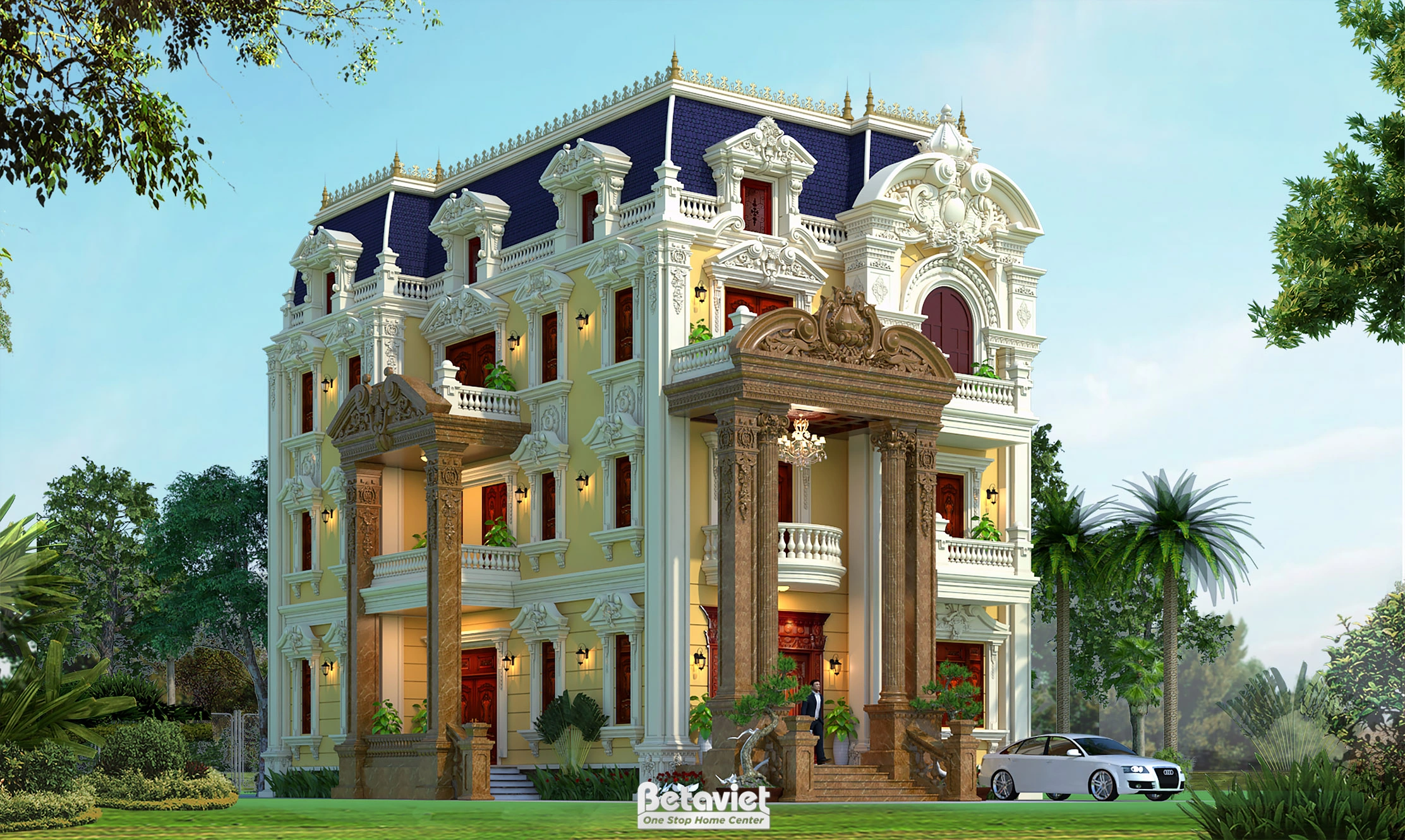 biệt thự 4 tầng