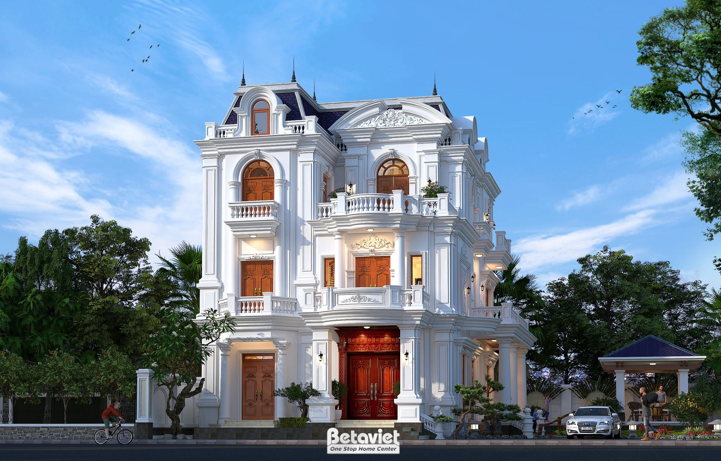 dinh thự 5 tầng phong cách tân cổ điển tại Quảng Ngãi