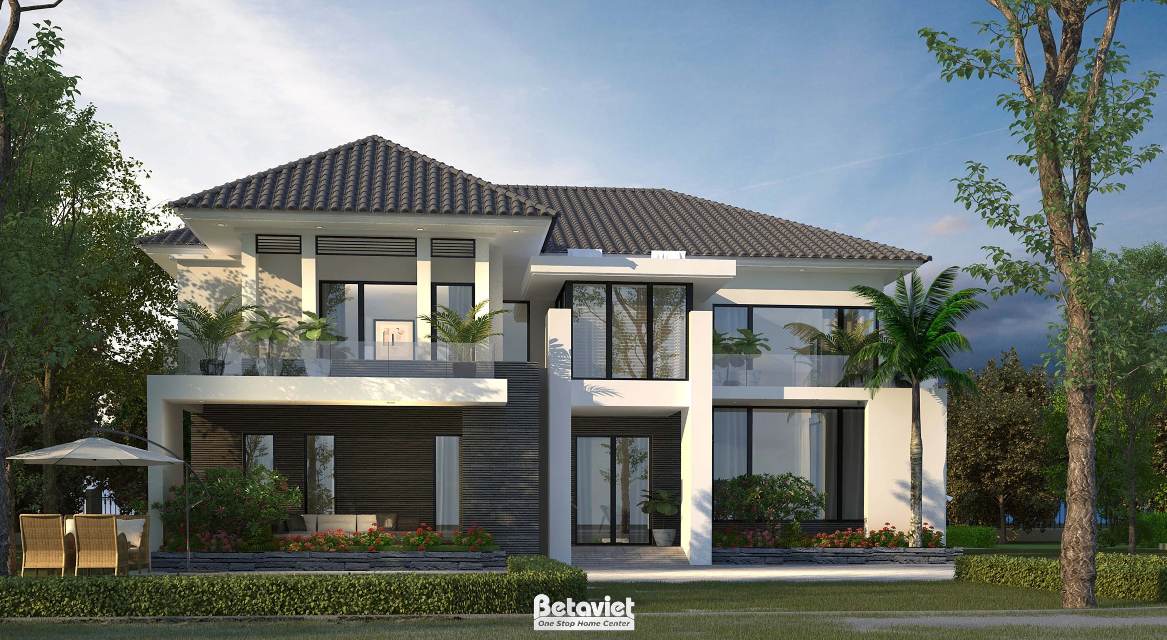 nhà phố 3 tầng phong cách tân cổ điển tại Hưng Yên