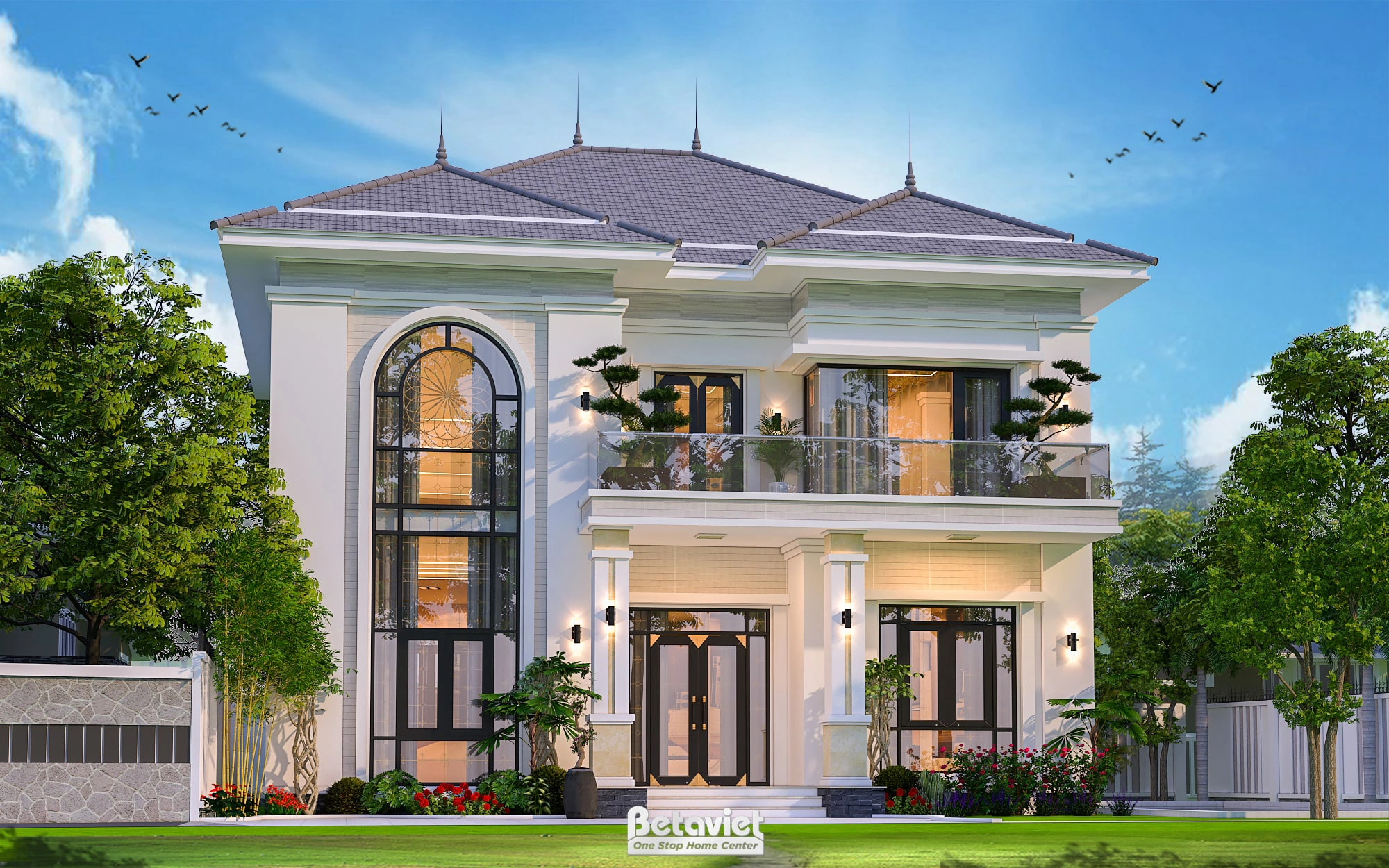 biệt thự 3 tầng phong cách hiện đại tại Hải Dương