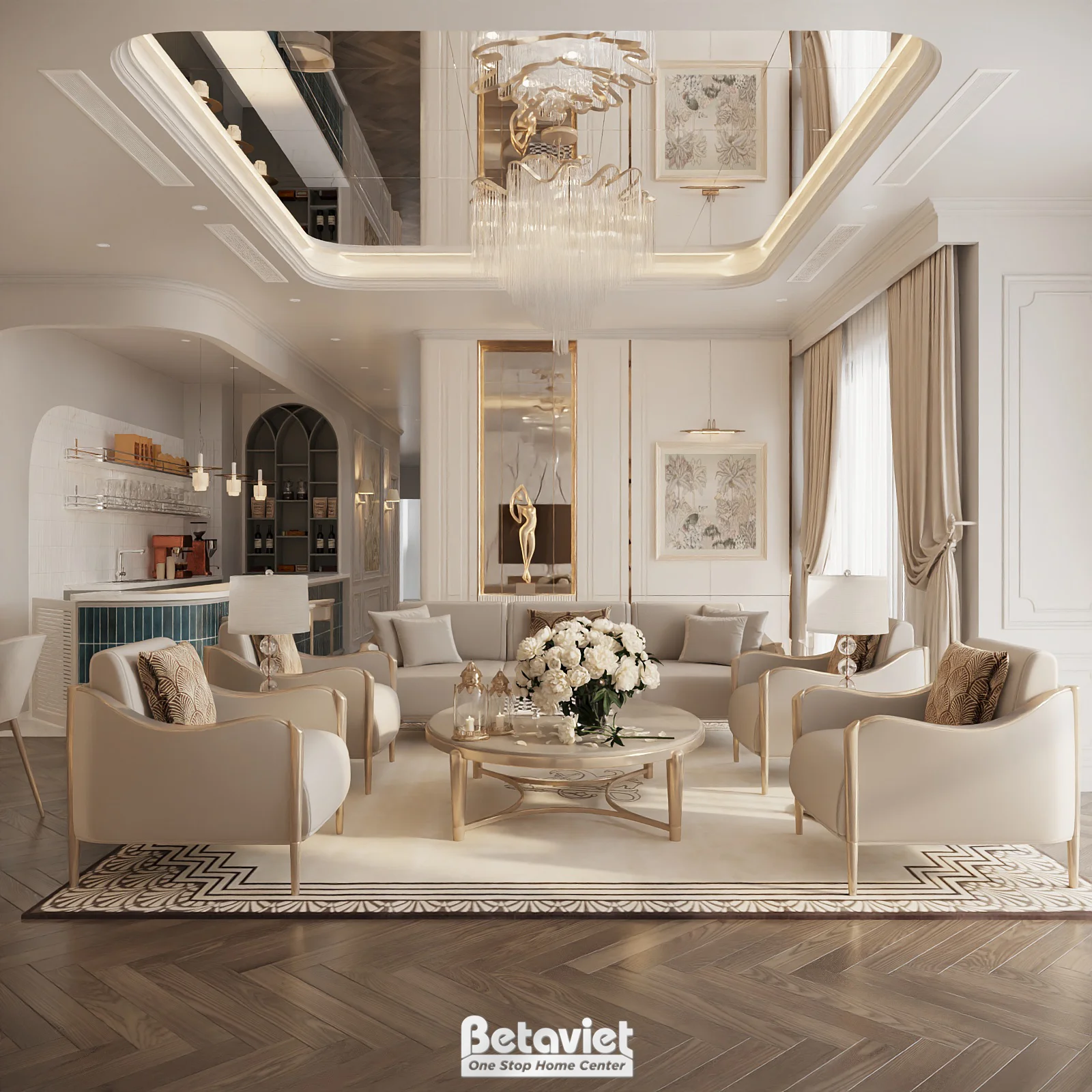 Thiết kế nội thất phòng khách hiện đại