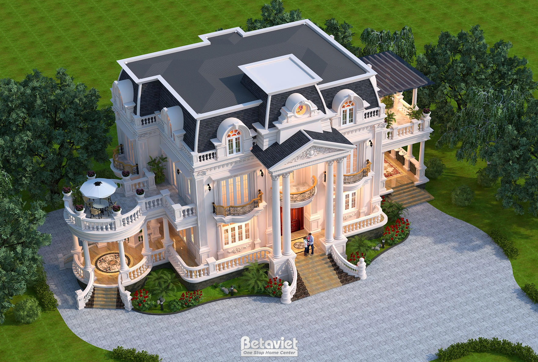 biệt thự 4 tầng