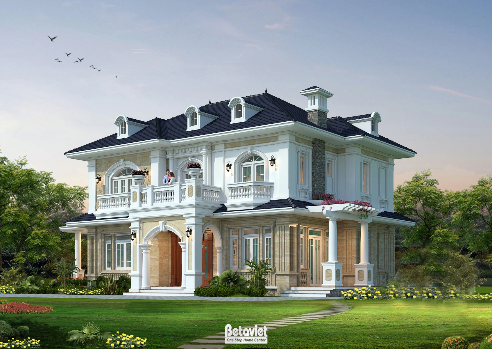 nhà phố 3 tầng phong cách hiện đại tại Thái Nguyên