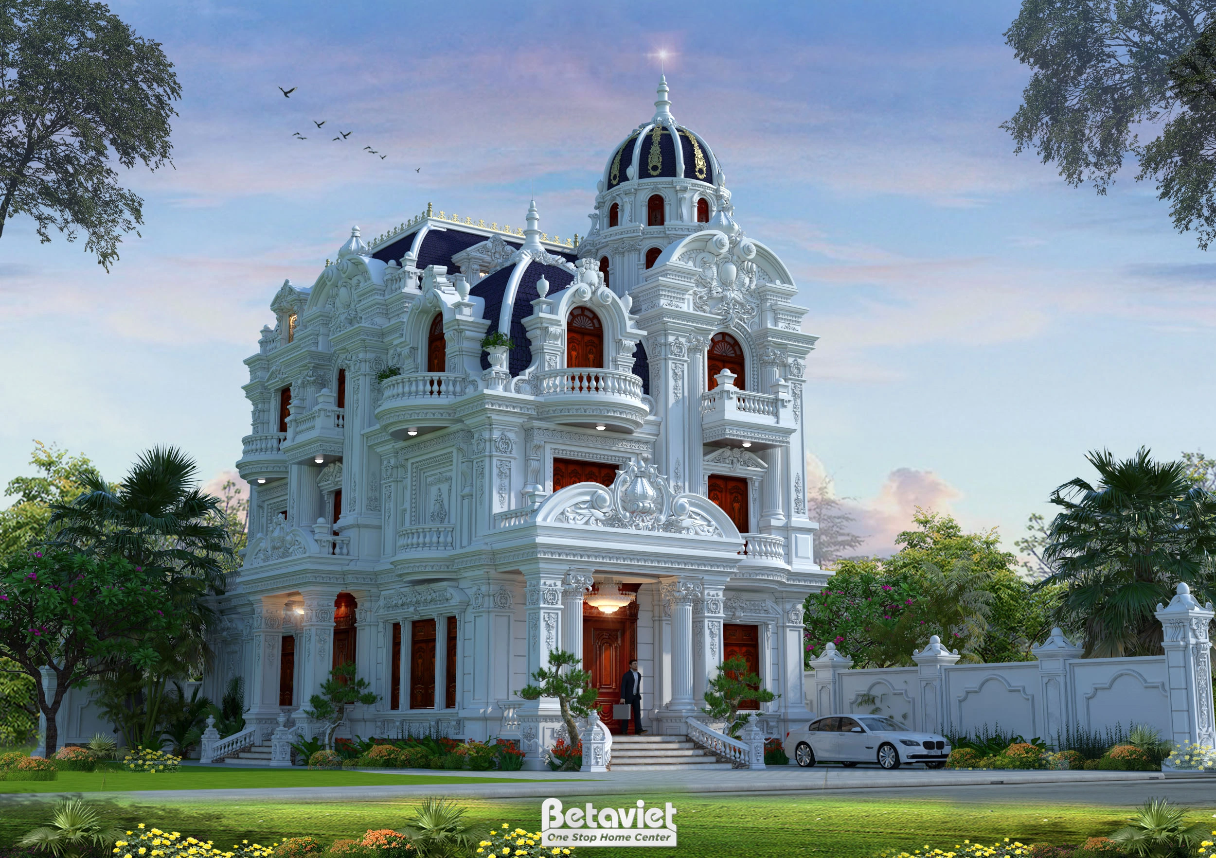 thiết kế lâu đài dinh thự