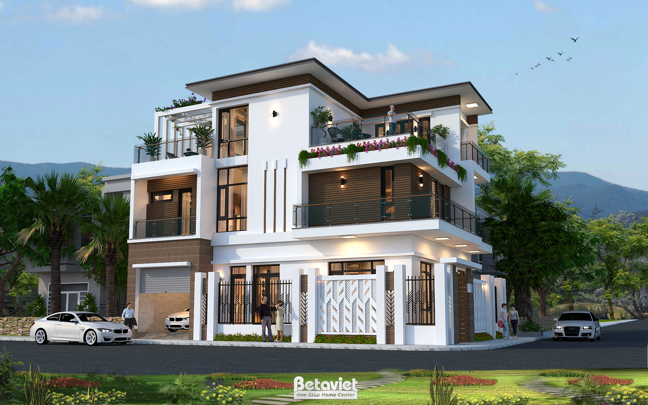 biệt thự 4 tầng