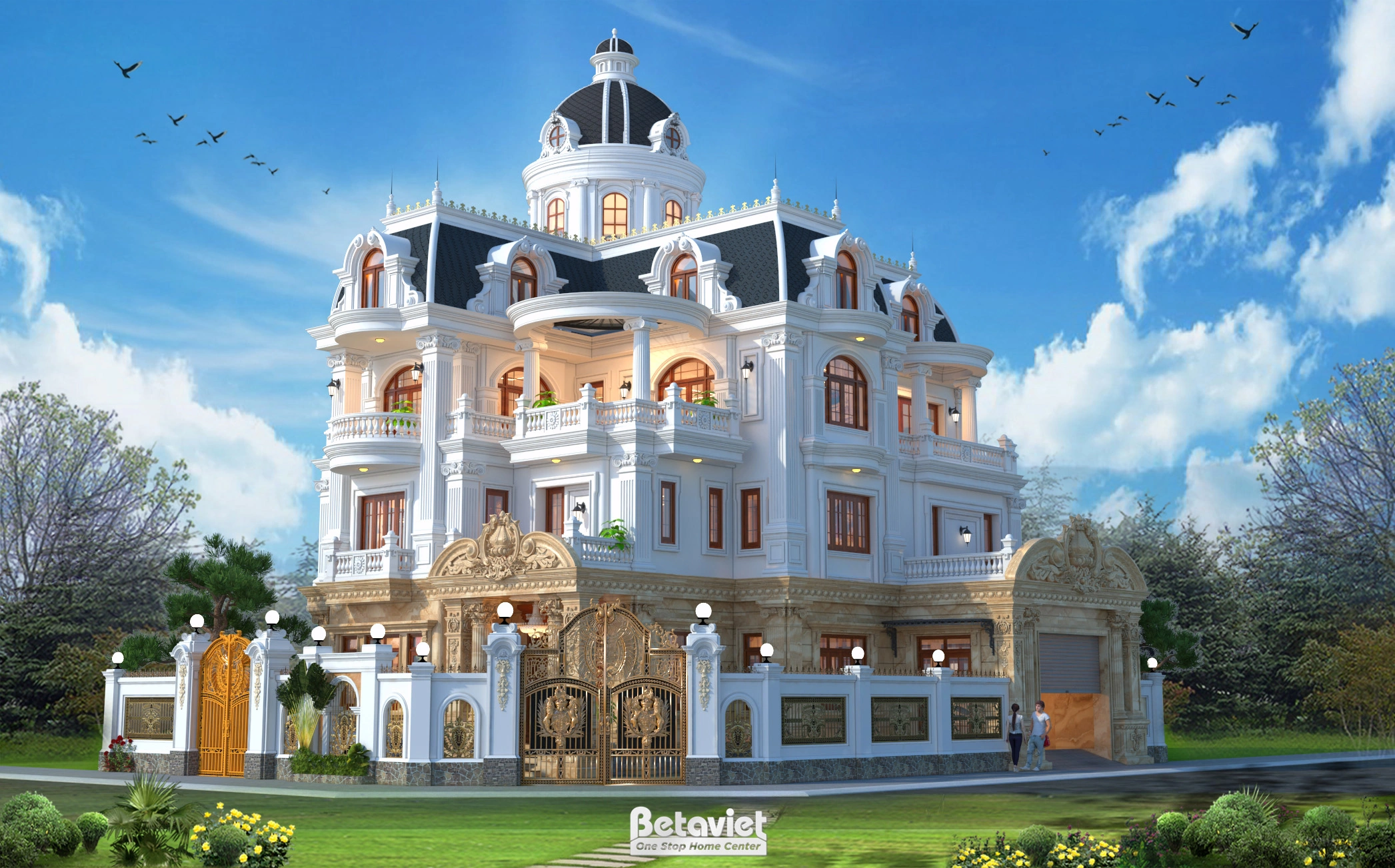 thiết kế lâu đài dinh thự