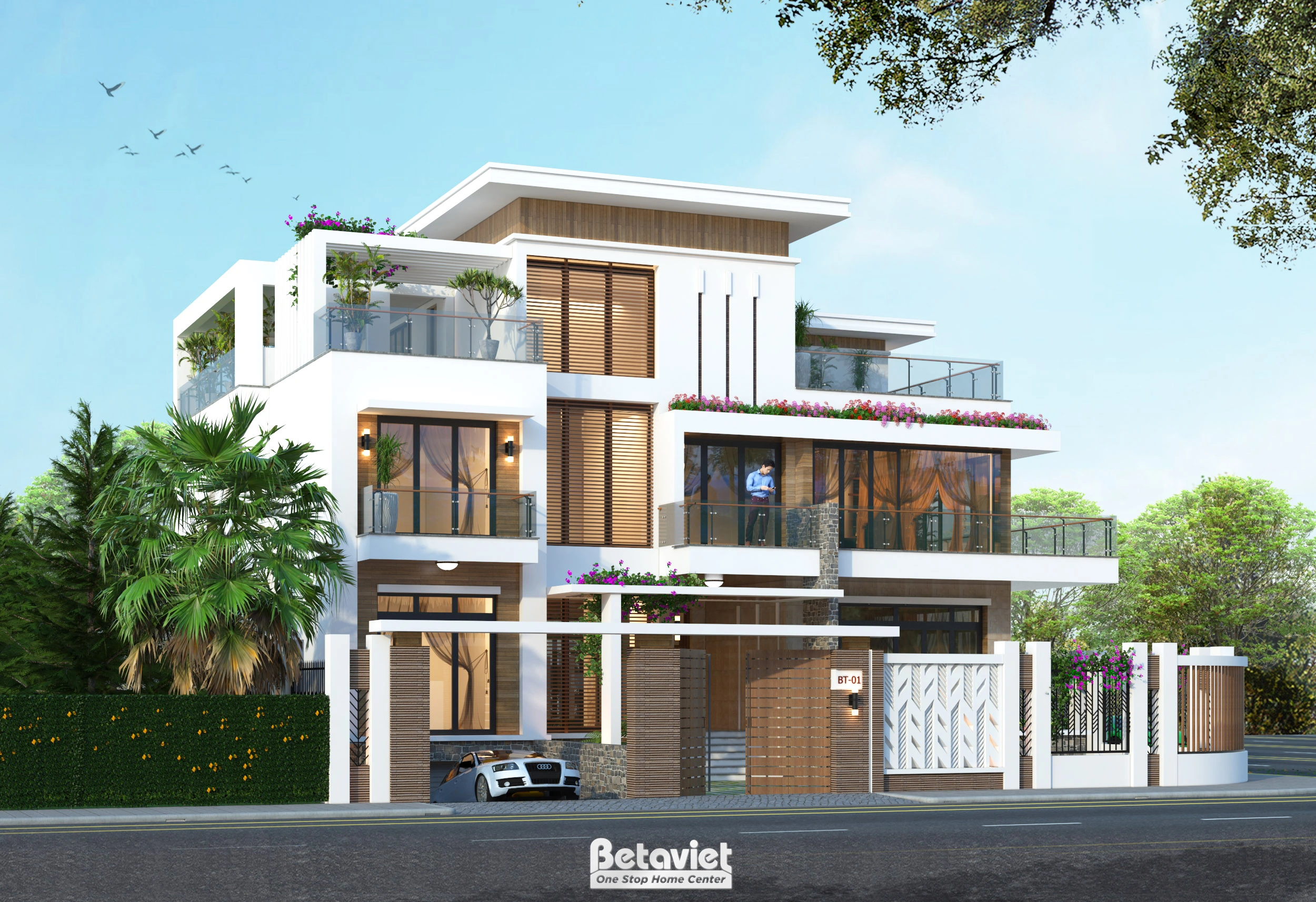 biệt thự 4 tầng