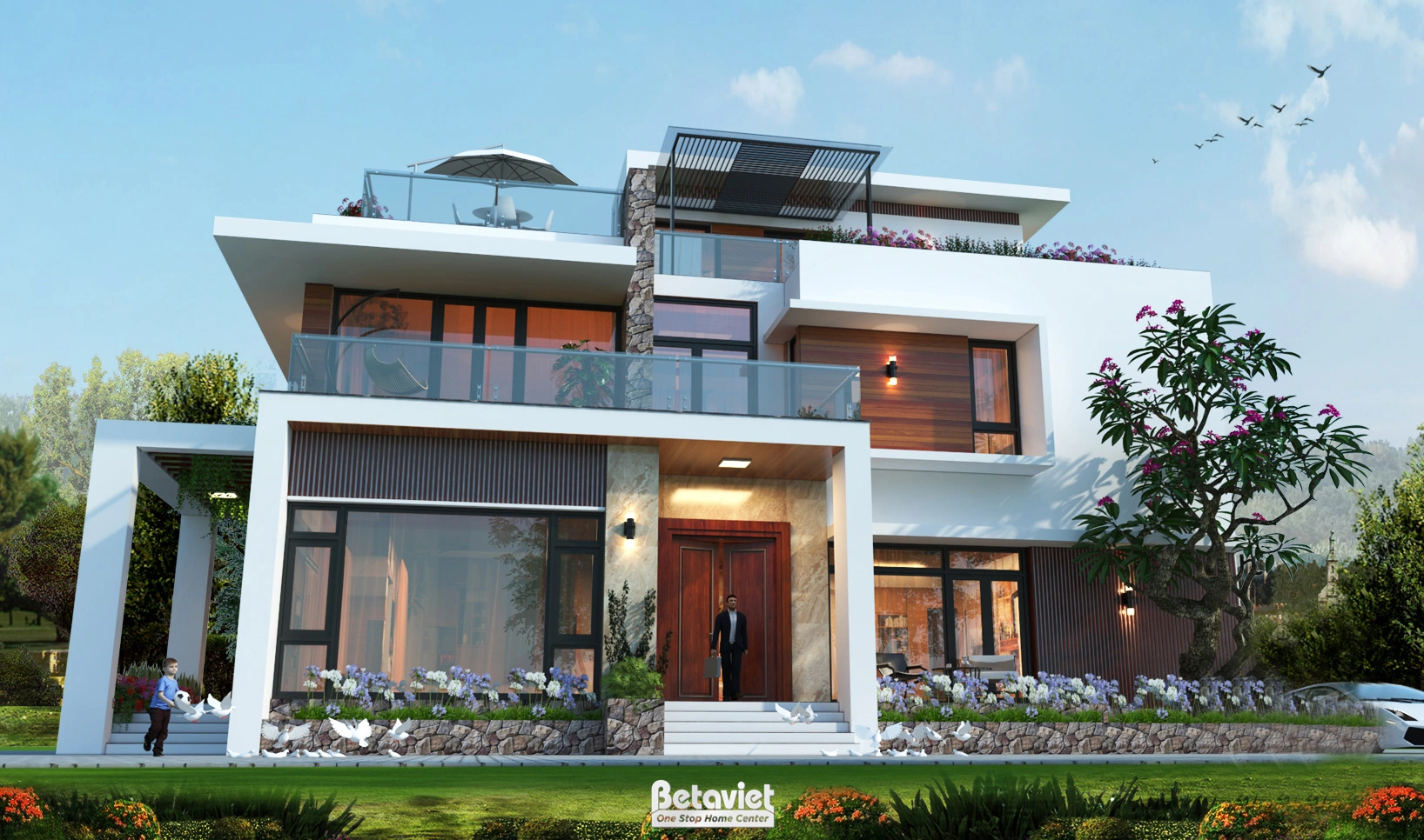 biệt thự 4 tầng