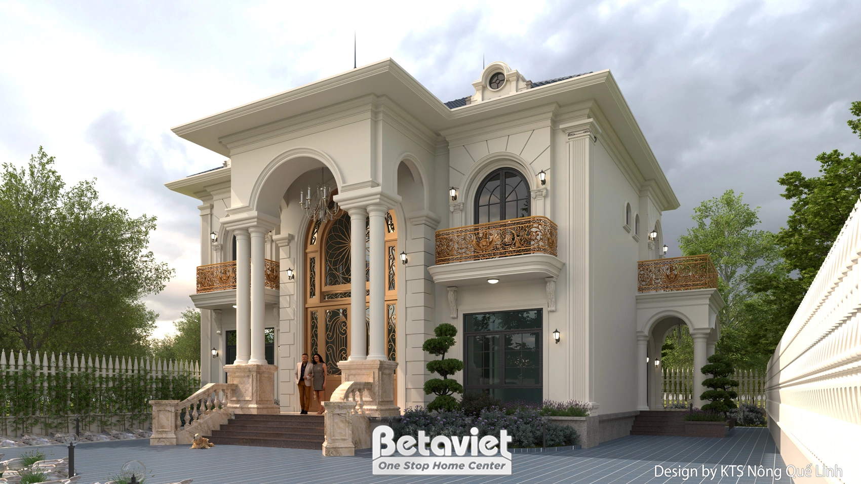 biệt thự 3 tầng phong cách tân cổ điển tại Hà Nội