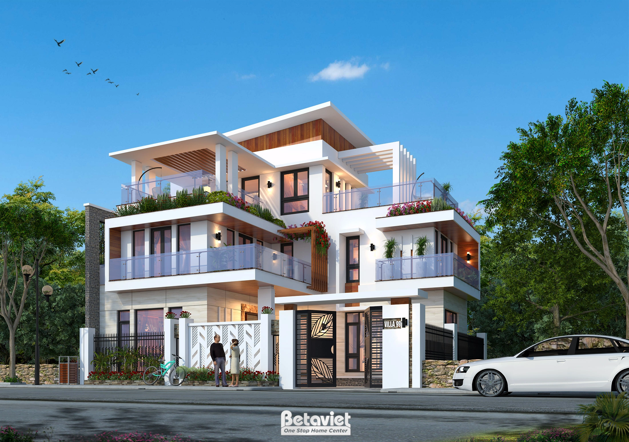 biệt thự 4 tầng