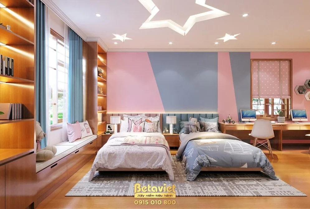 Phòng ngủ trẻ em biệt thự hiện đại