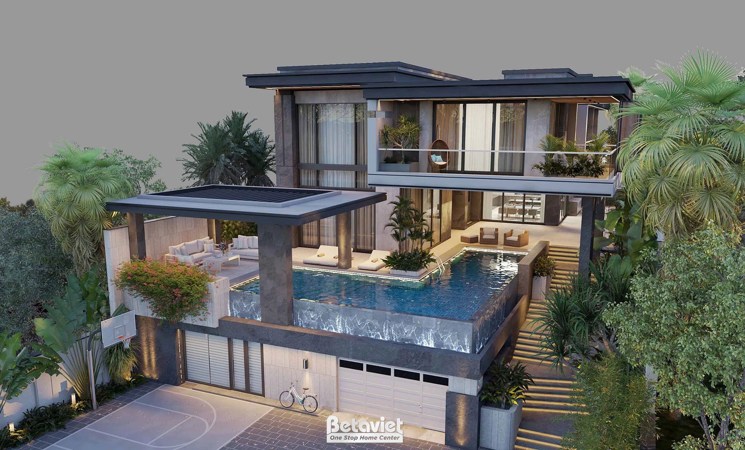 biệt thự 4 tầng phong cách tân cổ điển tại Ninh Bình