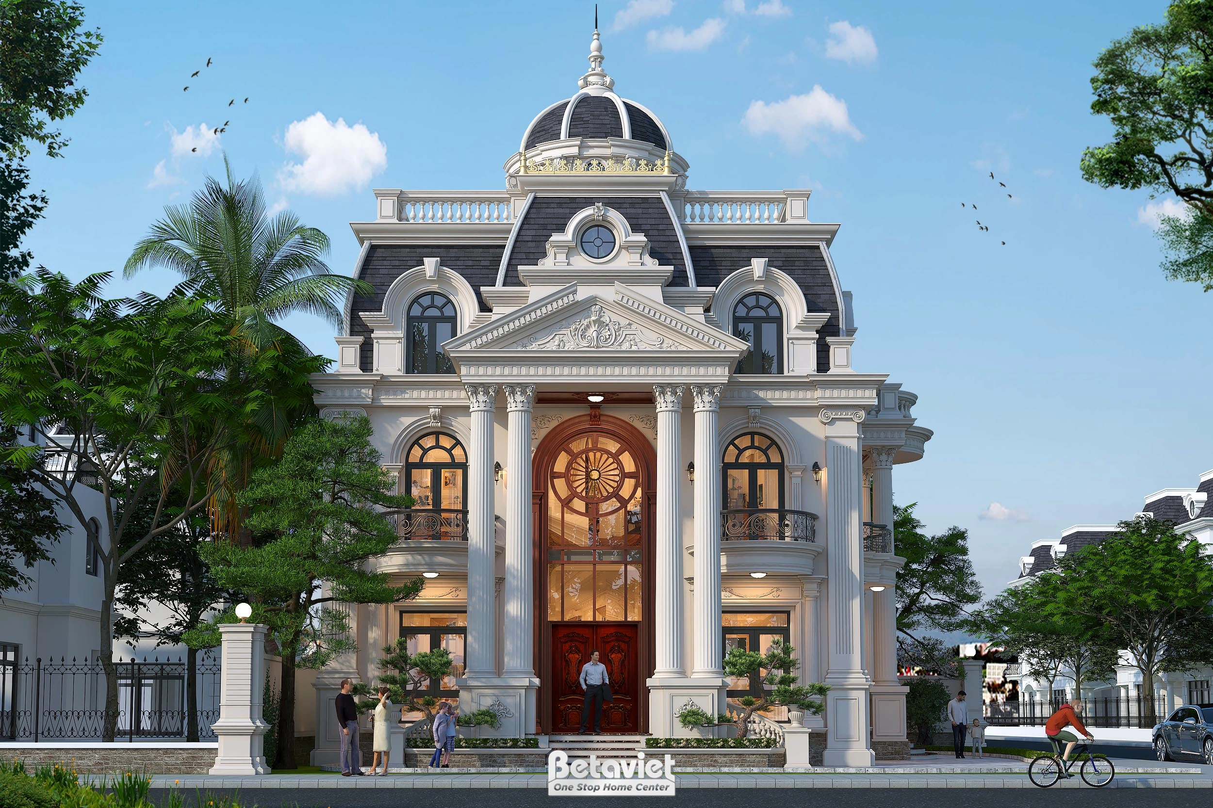 biệt thự 3 tầng phong cách cổ điển tại Bắc Ninh