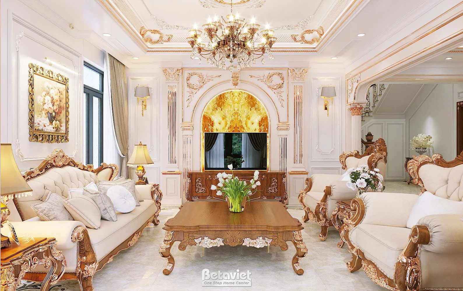 biệt thự 4 tầng phong cách tân cổ điển tại Phú Thọ