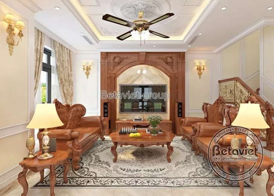 biệt thự 3 tầng phong cách tân cổ điển tại Bắc Ninh KT5500345B