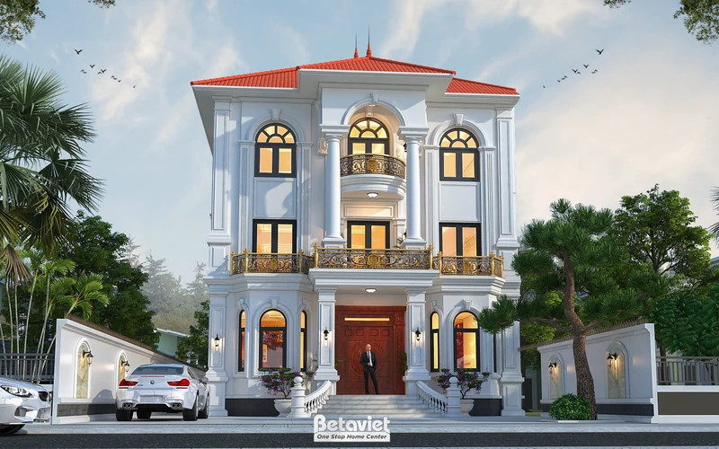 Mẫu thiết kế biệt thự tân cổ điển 3 tầng tại Hải Dương