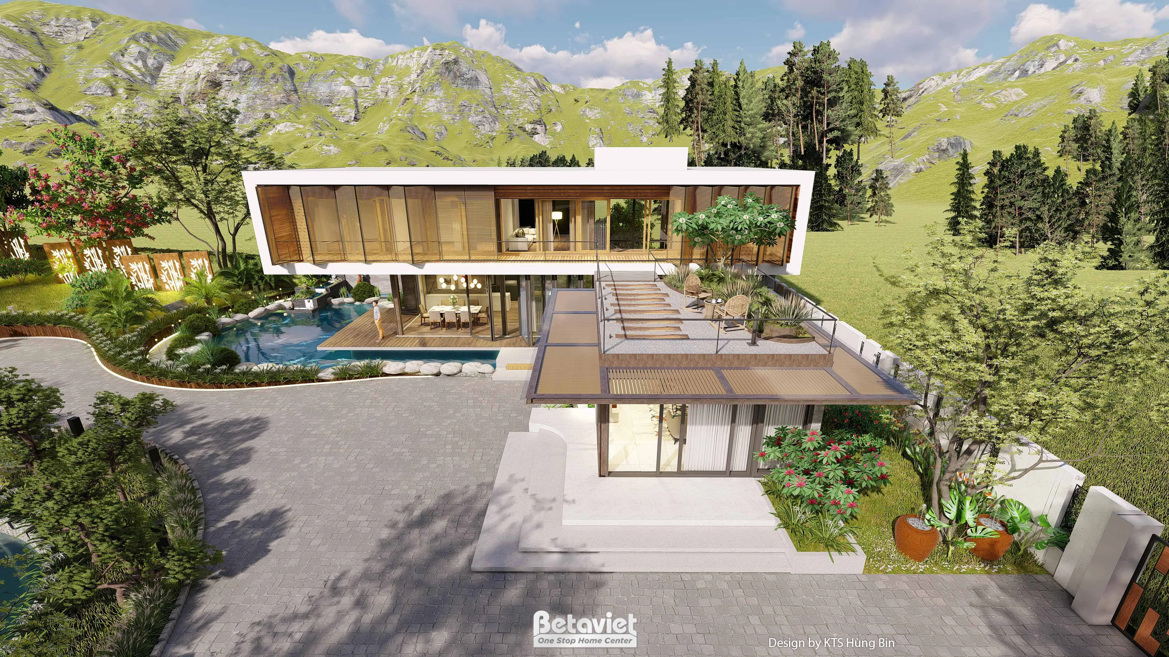 Mẫu thiết kế kiến trúc hiện đại trường tiểu học TH1