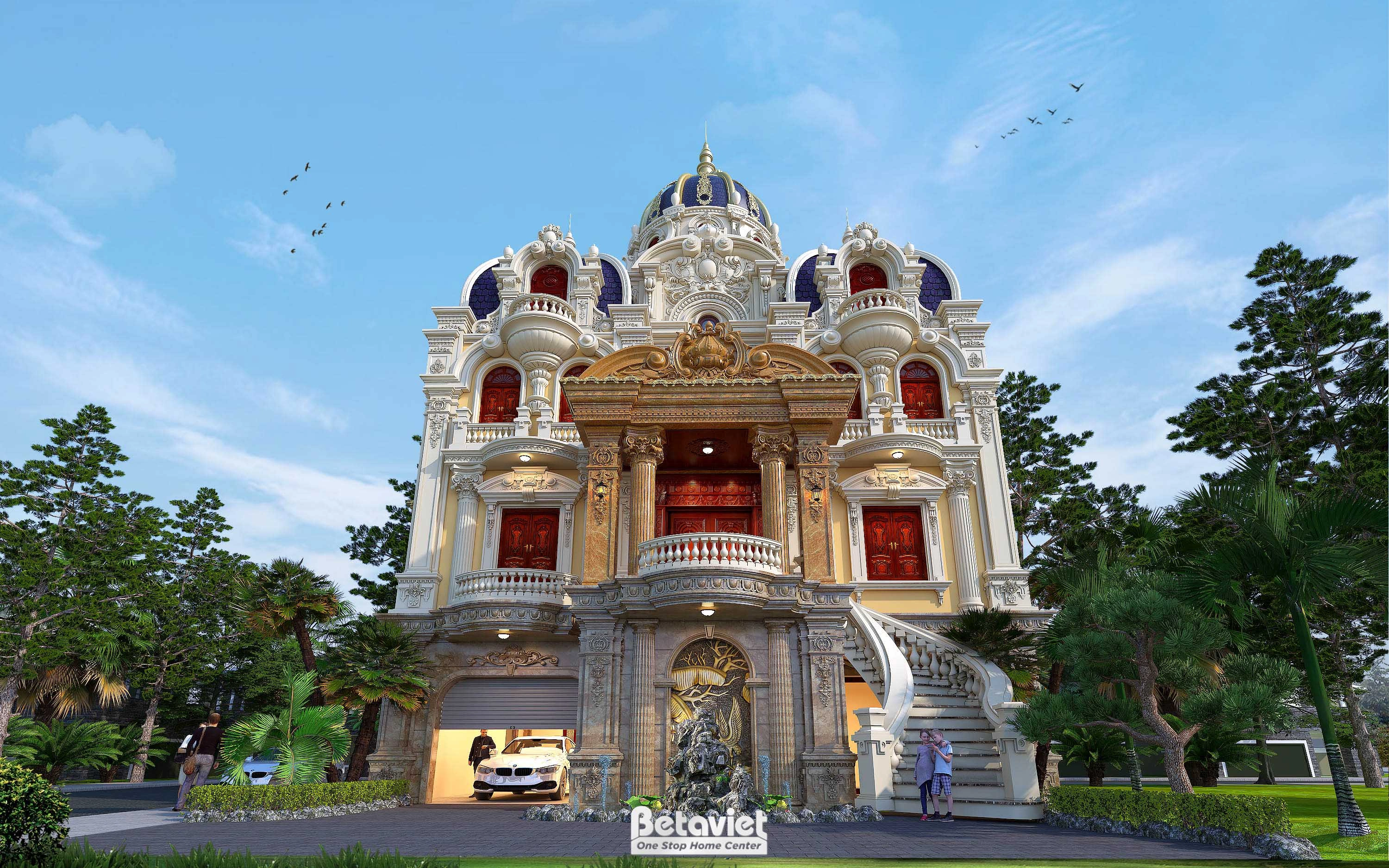 thiết kế lâu đài dinh thự