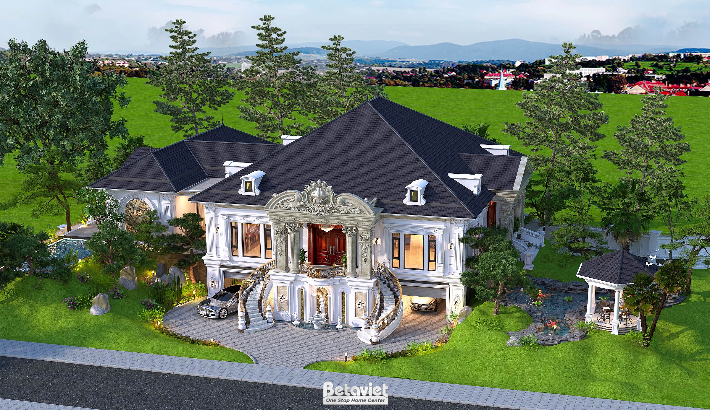 biệt thự 2 tầng tân cổ điển 850m2 tại Hải Phòng  KT5509052B