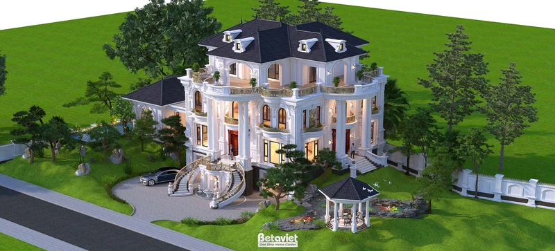 biệt thự lâu đài 4 tầng tân cổ điển tại Nghệ An