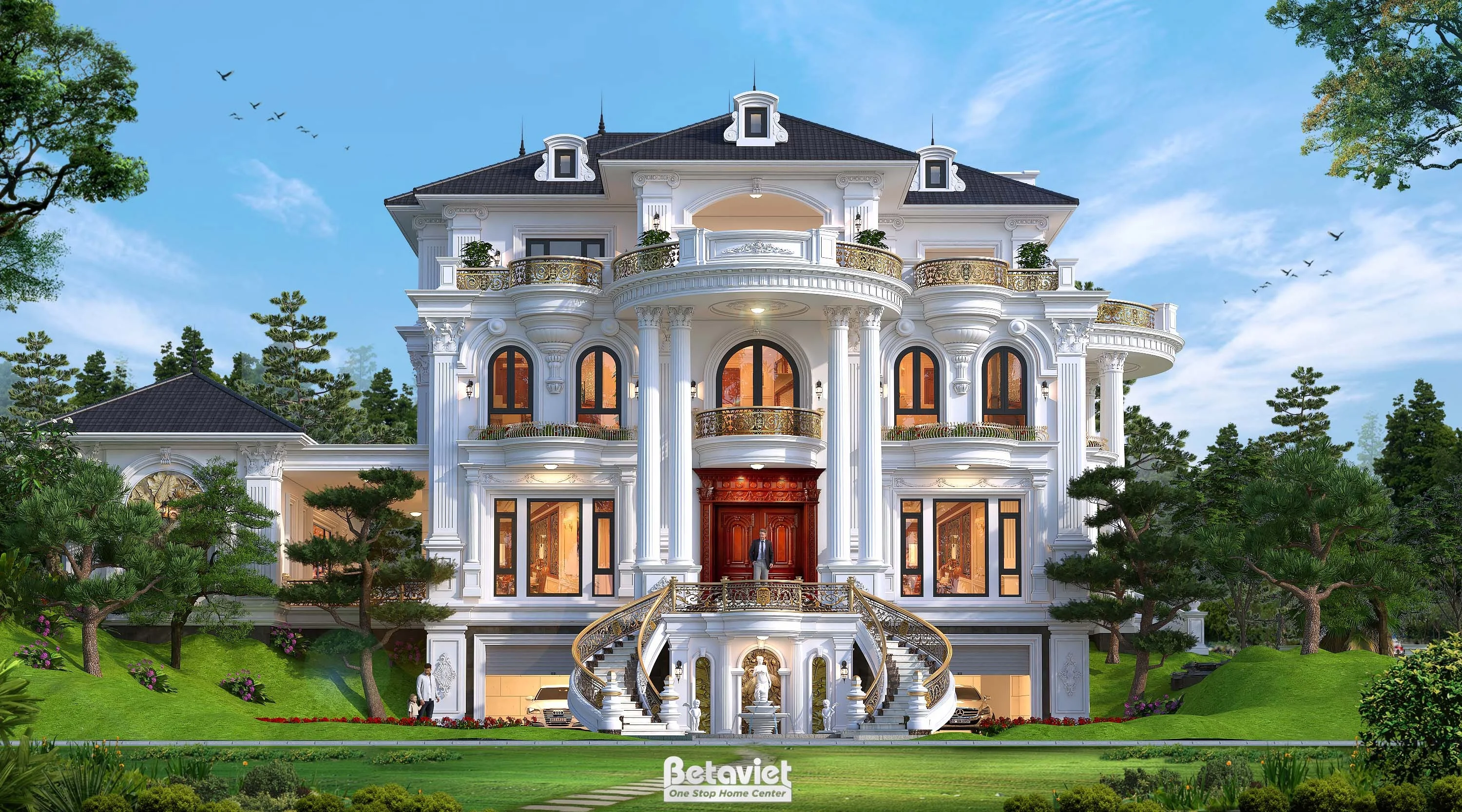 biệt thự 3 tầng phong cách hiện đại tại Thái Bình